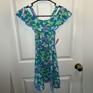 Charming Blue Floral Kids Dress